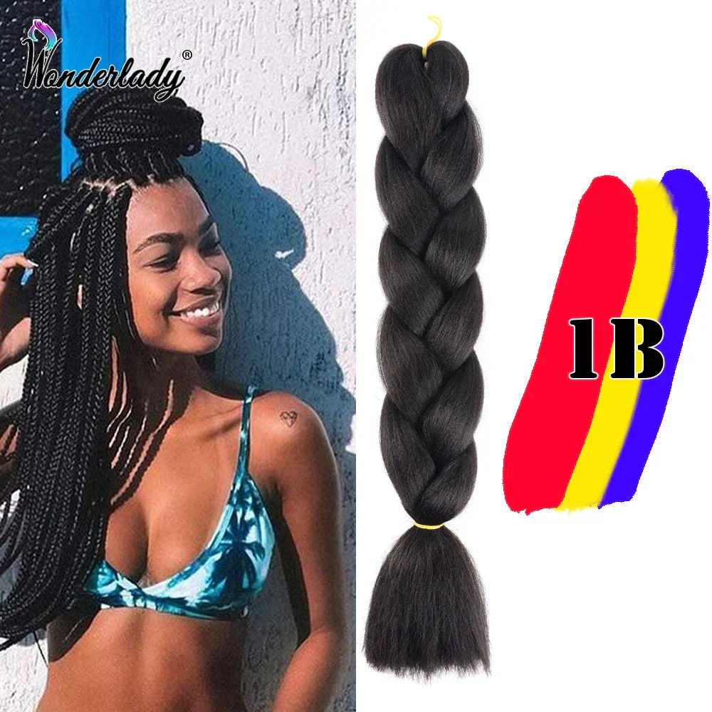 Wonderlady Color Long Colored Braiding Hair Jumbo Braids