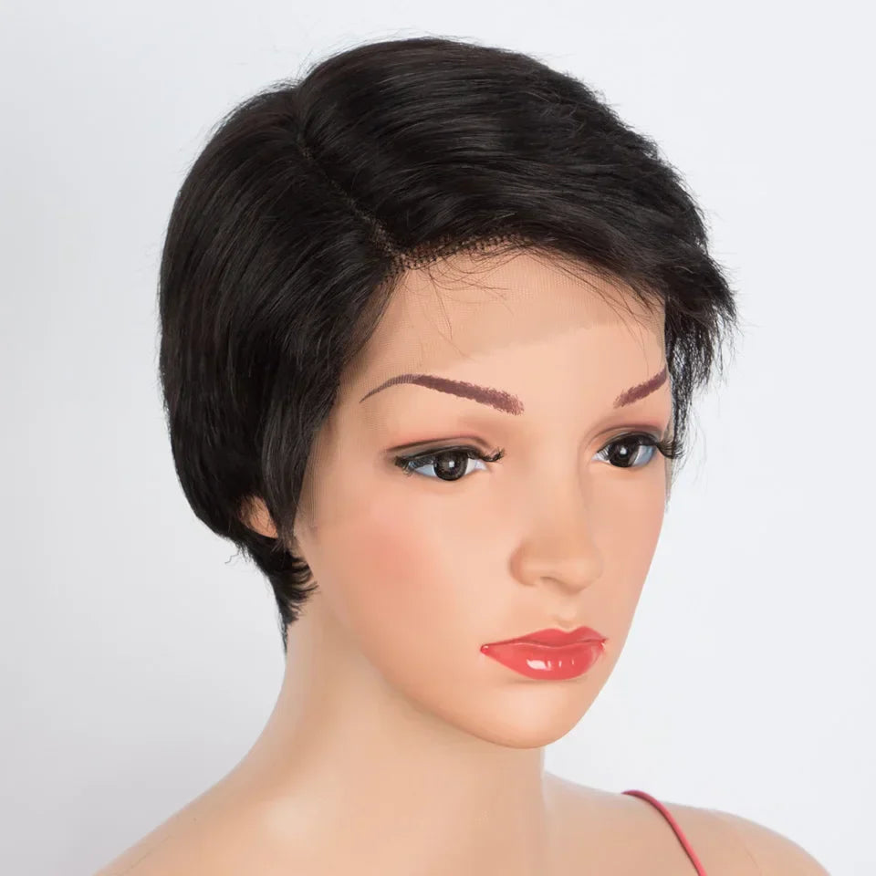 Trueme Short Pixie Cut Lace Wig Colored Brazilian
