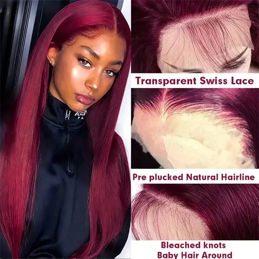 Straight Hd Transparent Lace Front Wigs J