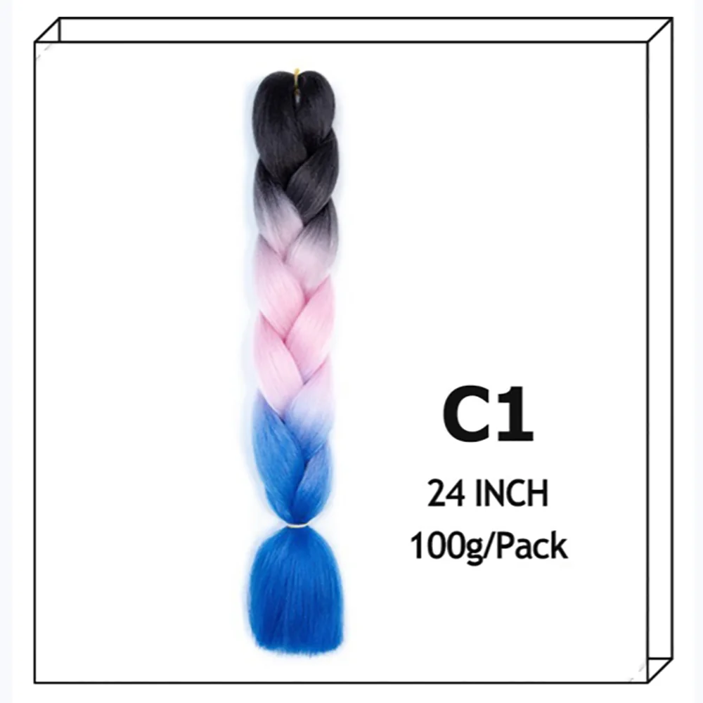 Synthetic Long Jumbo Ombre Braiding Hair For Women