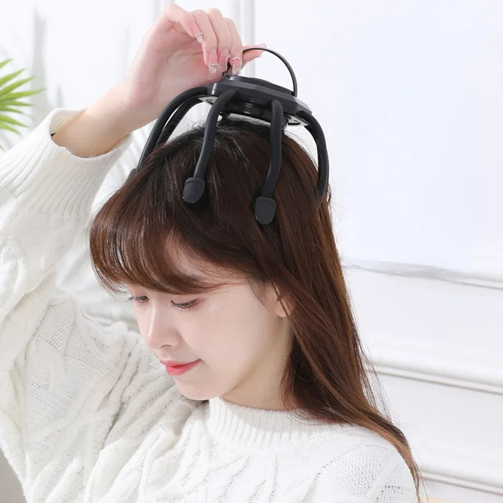 Head Massager Octopus Scalp Massage Instrument With Bluetooth