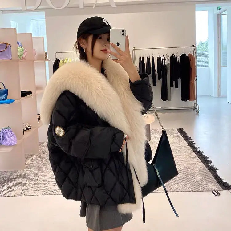 Winter New Women Big Luxury Faux Fox Fur