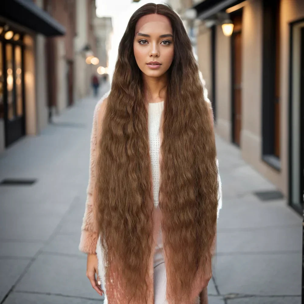 Lace Front Super Long Wavy Wig Middle