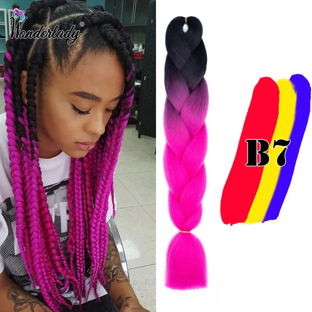 Wonderlady Color Long Colored Braiding Hair Jumbo Braids