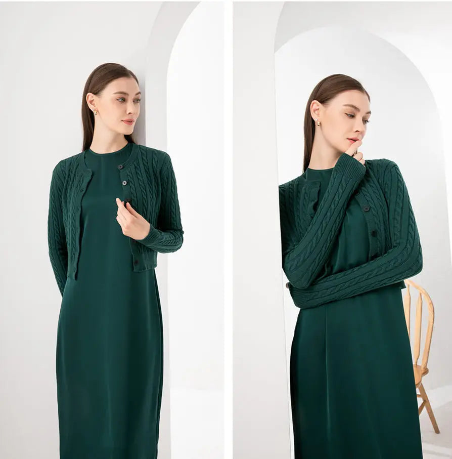 As Woman Clothes Maxi Satin Dress / Knitted