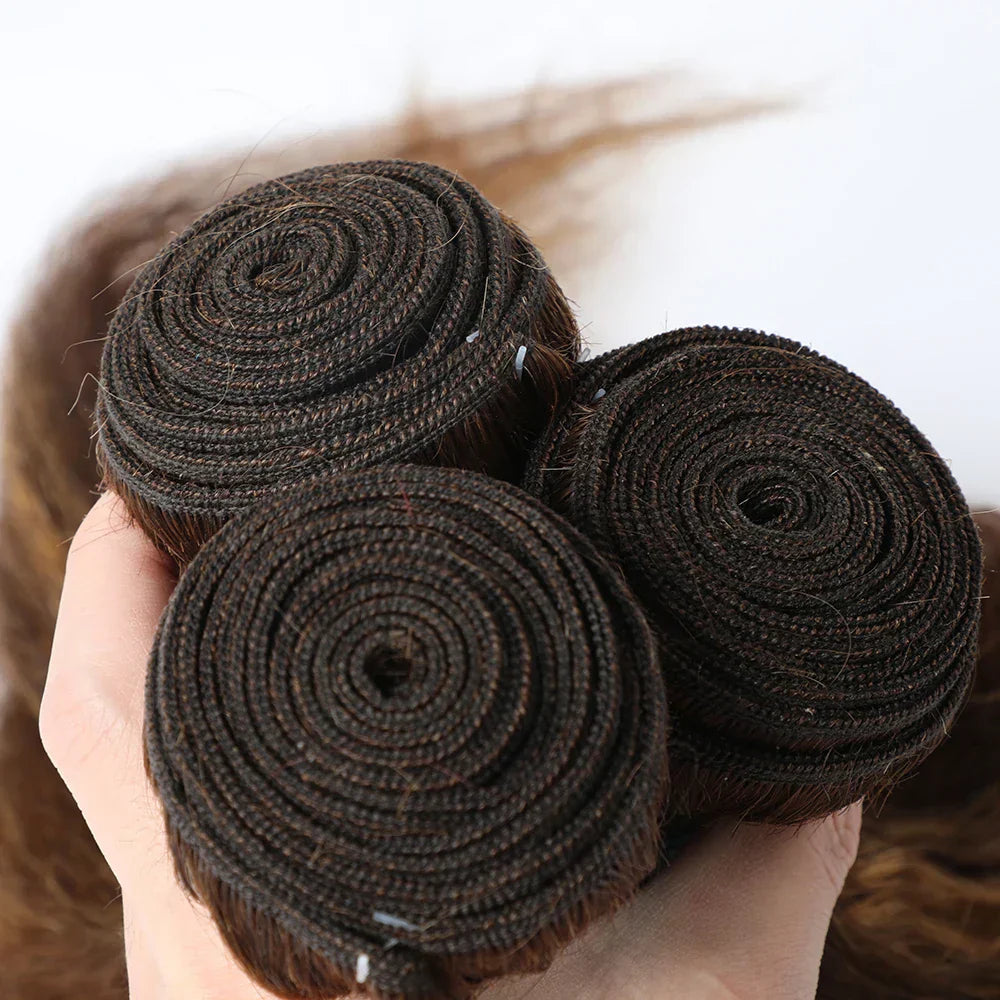 Highlight Kinky Straight Bundles Brazilian P/ Ombre Brown