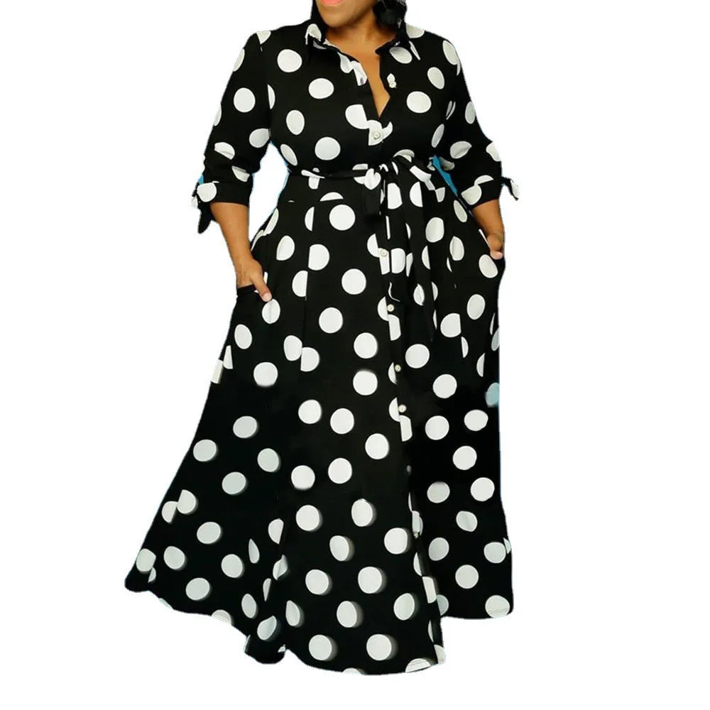 Wmstar Dresses For Women Dot Printed With Pockets
