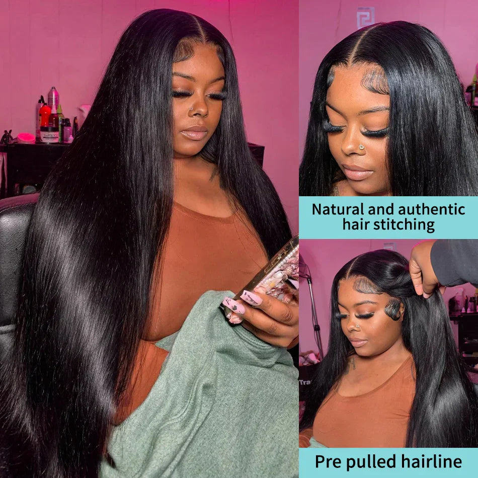 Hd Transparent Straight Lace Front Wigs