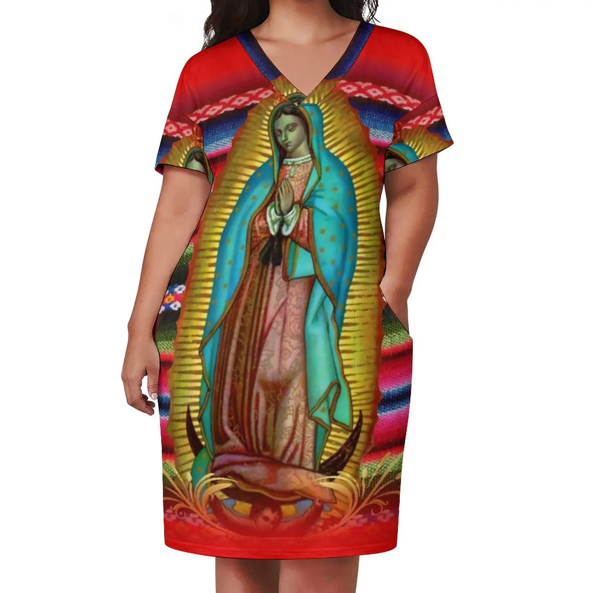 Virgin Mary Catholic Dress Short Sleeve Our Lady