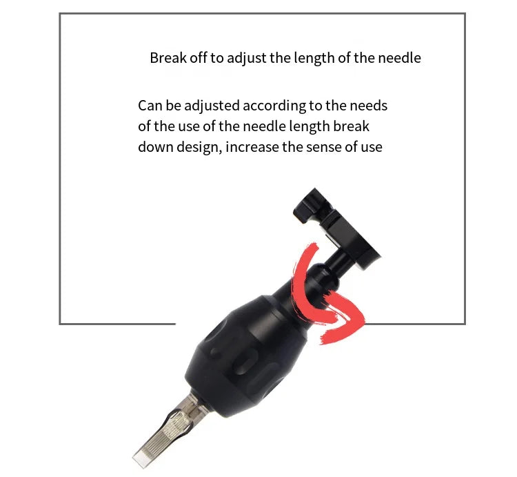 Stainless Steel Tattoo Handle Integrated Adjustable Tattoo Handle