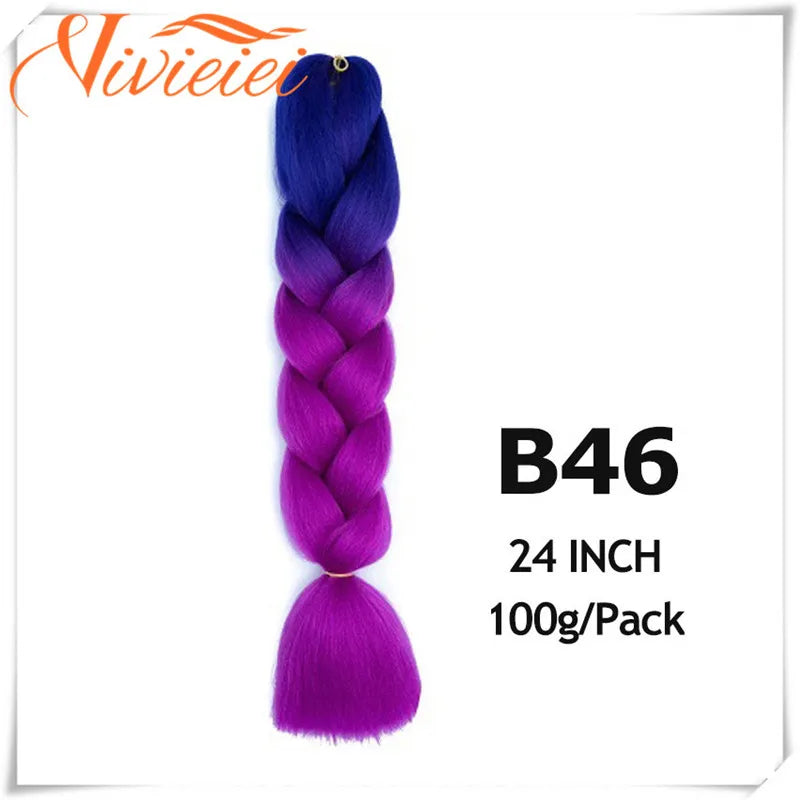 Pink Ombre Jumbo Braids Hair Extensions