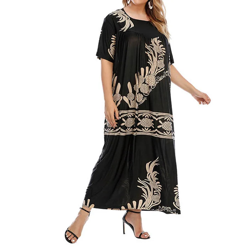 Prairie Chic Bronzing Geometric Printing Loose Summer Women'