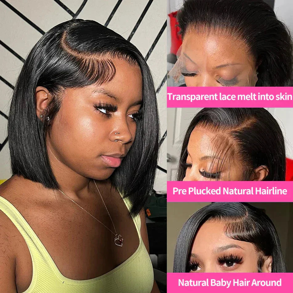 Glueless Straight Bob Wig X Lace Frontal Pre
