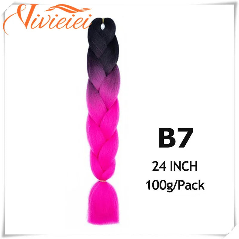 Pink Ombre Jumbo Braids Hair Extensions