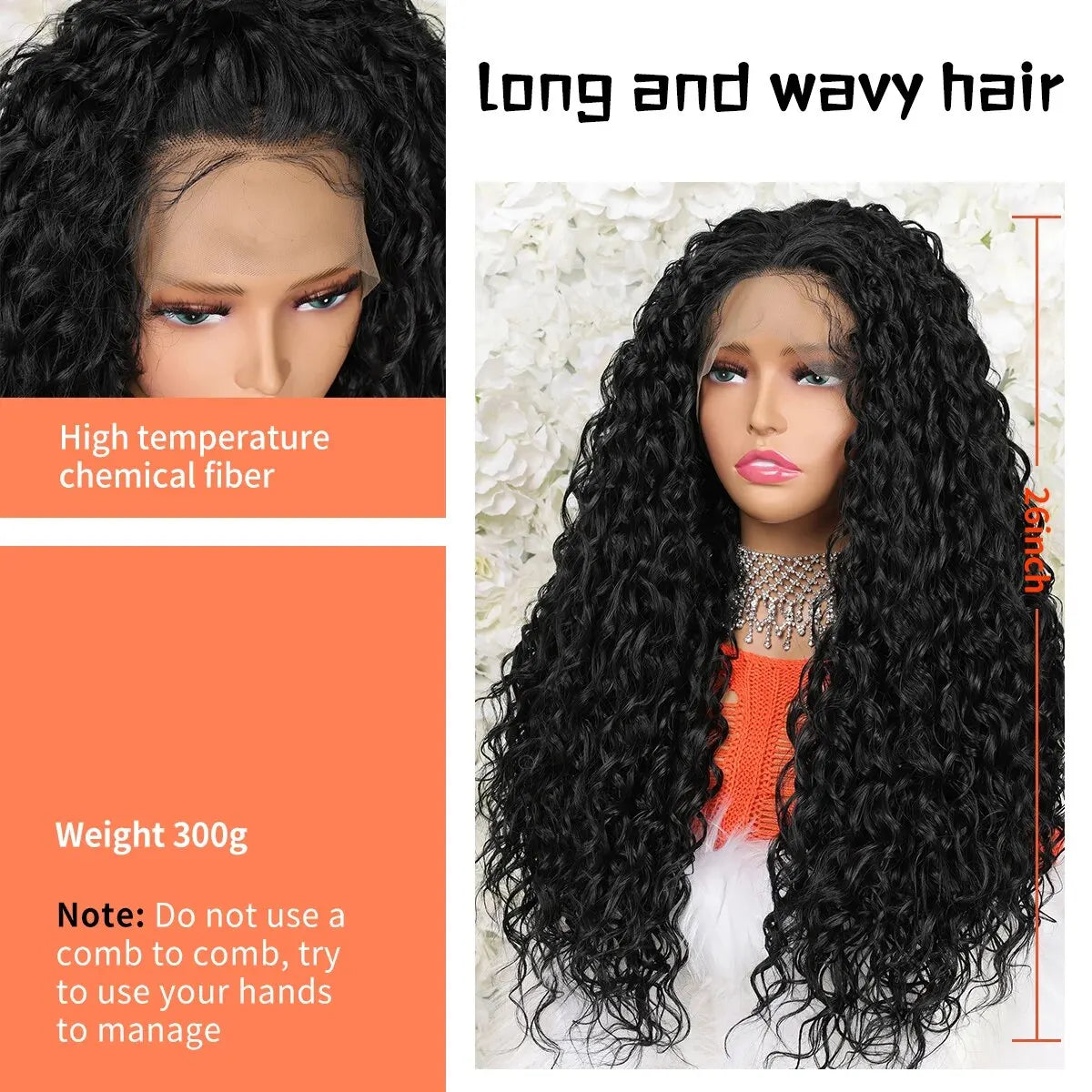 Long Curly Hair Wigs * Lace Front Hair