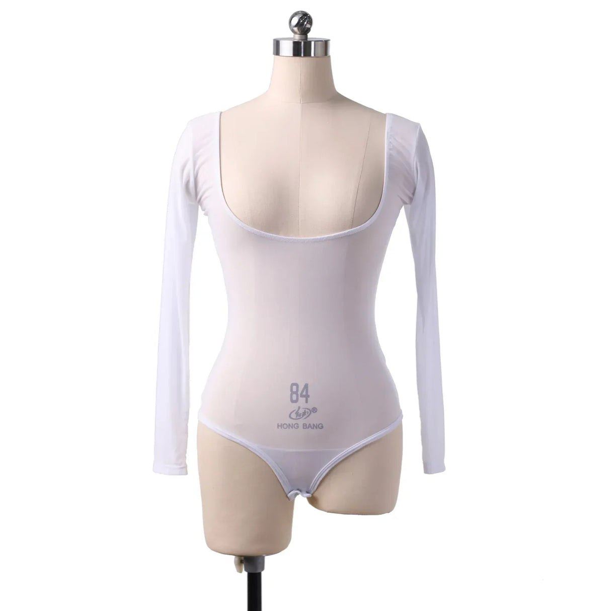 Long Sleeve Bodycon Gauze Top Sheer Pure Mesh