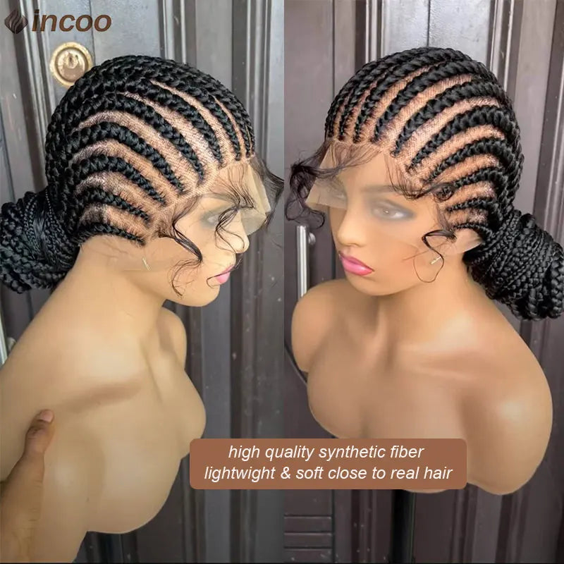 Incoo Synthetic Twist Braids Lace Front Wig