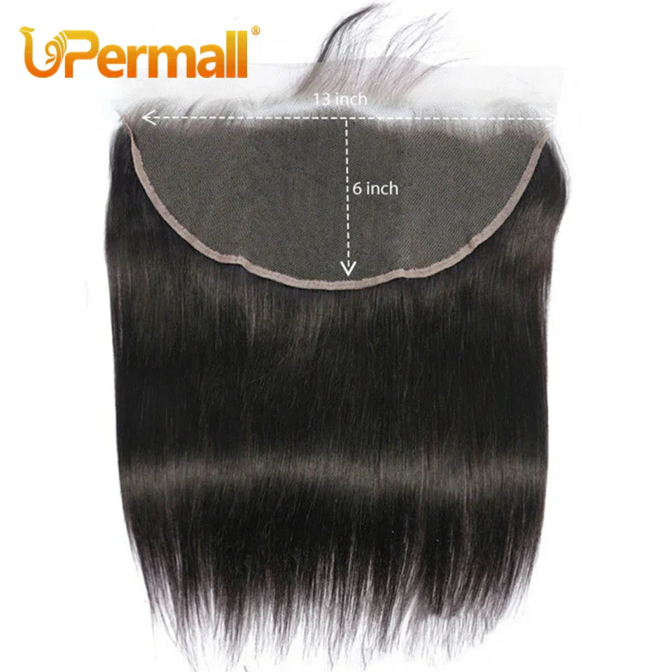Upermall X Lace Frontal Straight Pre Plucked Swiss