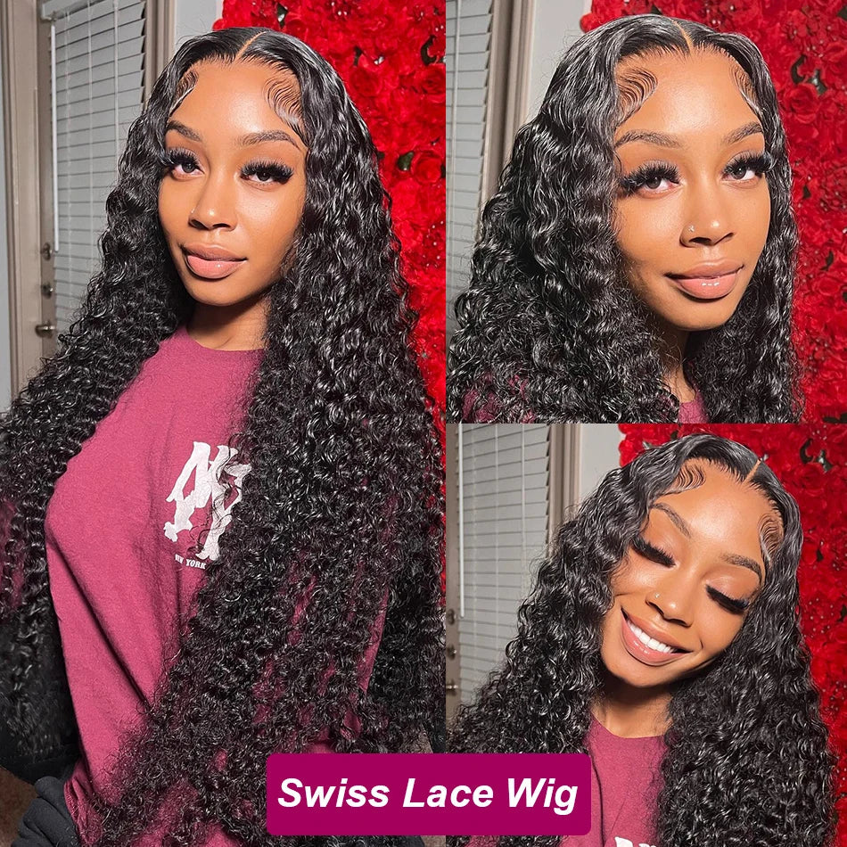 Wiggogo Human Hair X Deep Wave Frontal Wig