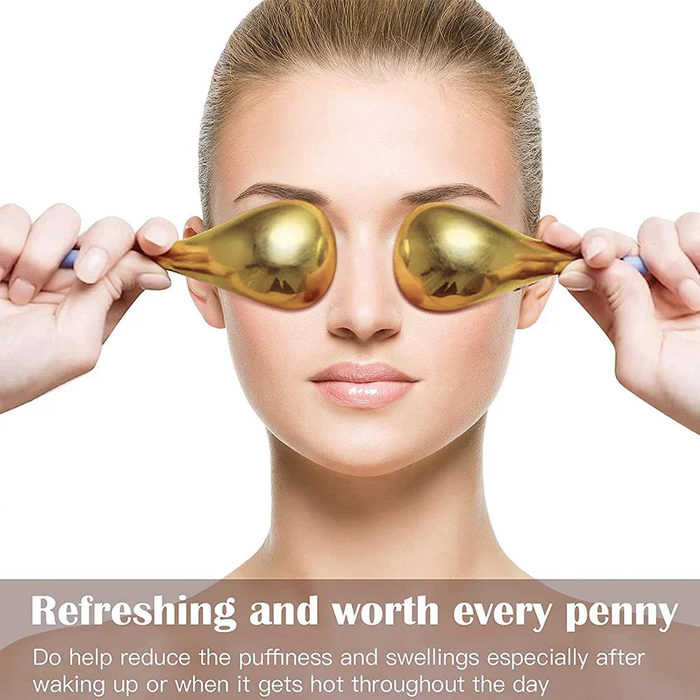 Gold Ice Globes Facial Massage Cryoballs Face
