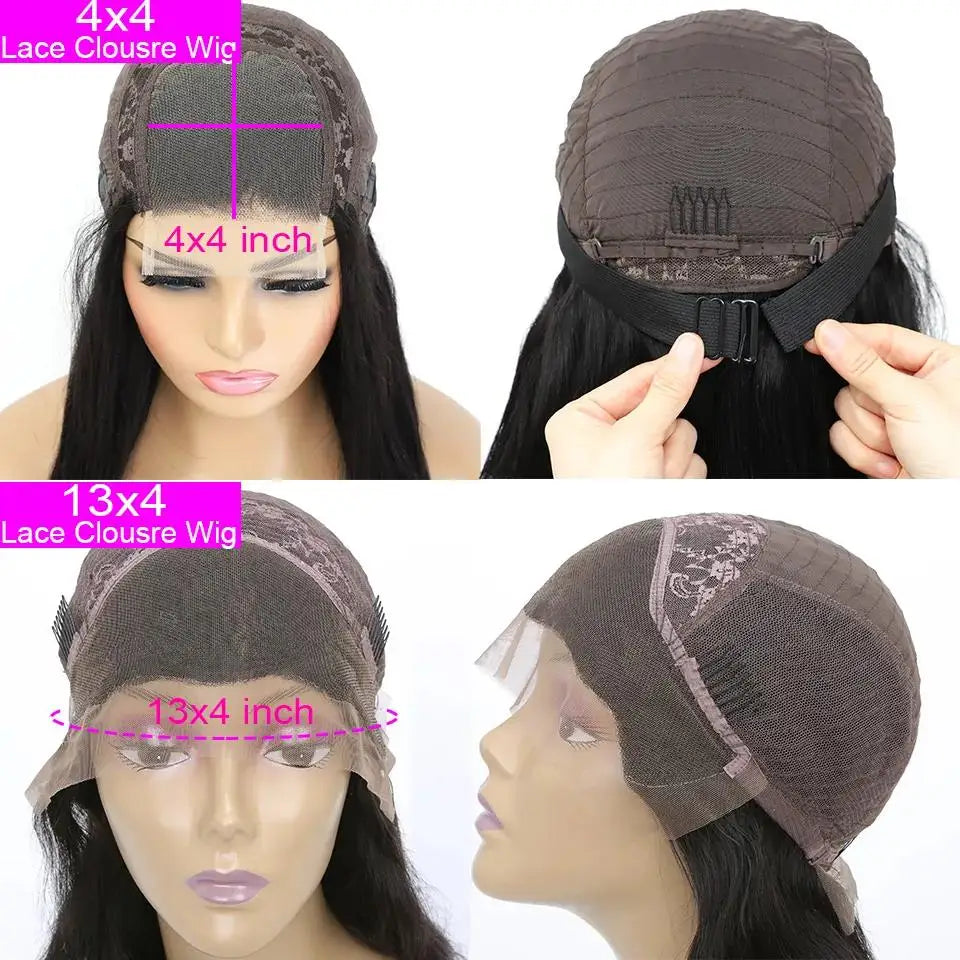 Bone Straight Xhd Lace Frontal Human Hair Wig