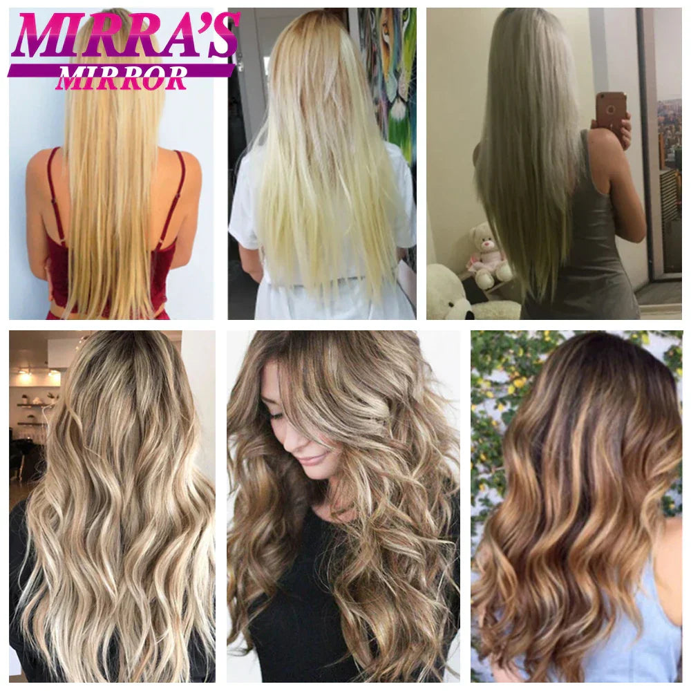 Synthetic Clip In Hair Extensions Pcs/Set Clips Long