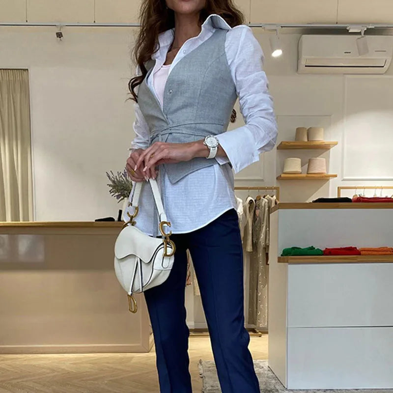 Spring Summer New Sexy Off-Shoulder Sleeveless Slim Blouses