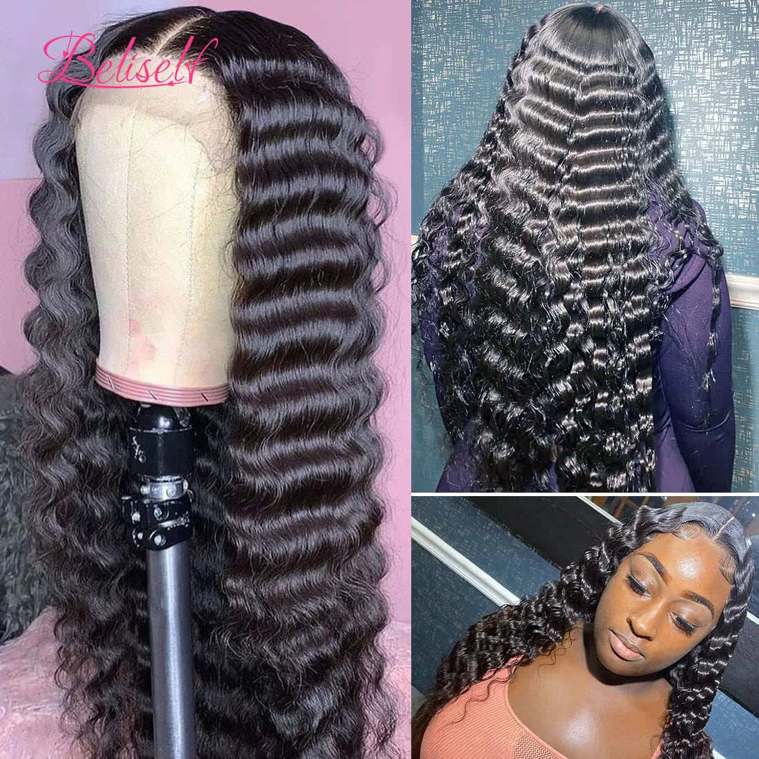 Loose Deep Wave Lace Frontal Wig Brazilian Remy