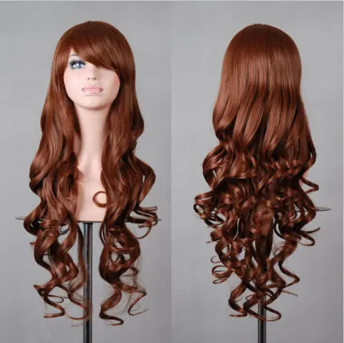 Lady Long Curly Wigs Fashion Cosplay Costume Hair