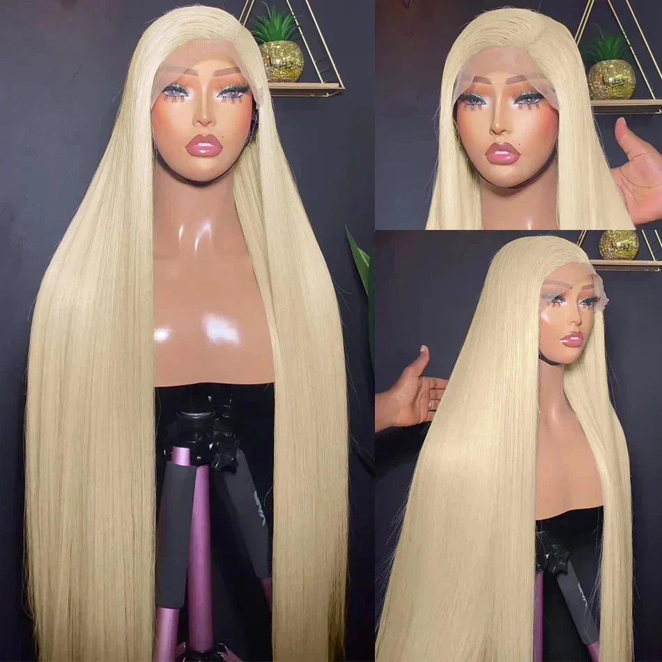 Hd Transparent Blonde Straight X Lace Frontal Wig
