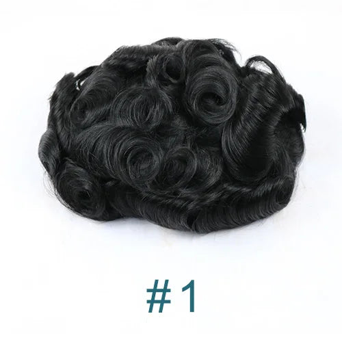 Natural Hairline Super Durable Mens Toupee Brown Blonde