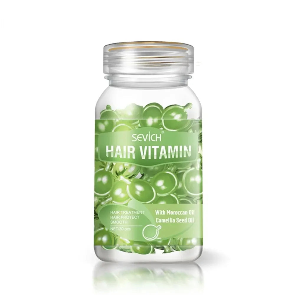 Women Hair Oil Capsule Smooth Silky Keratin Hair