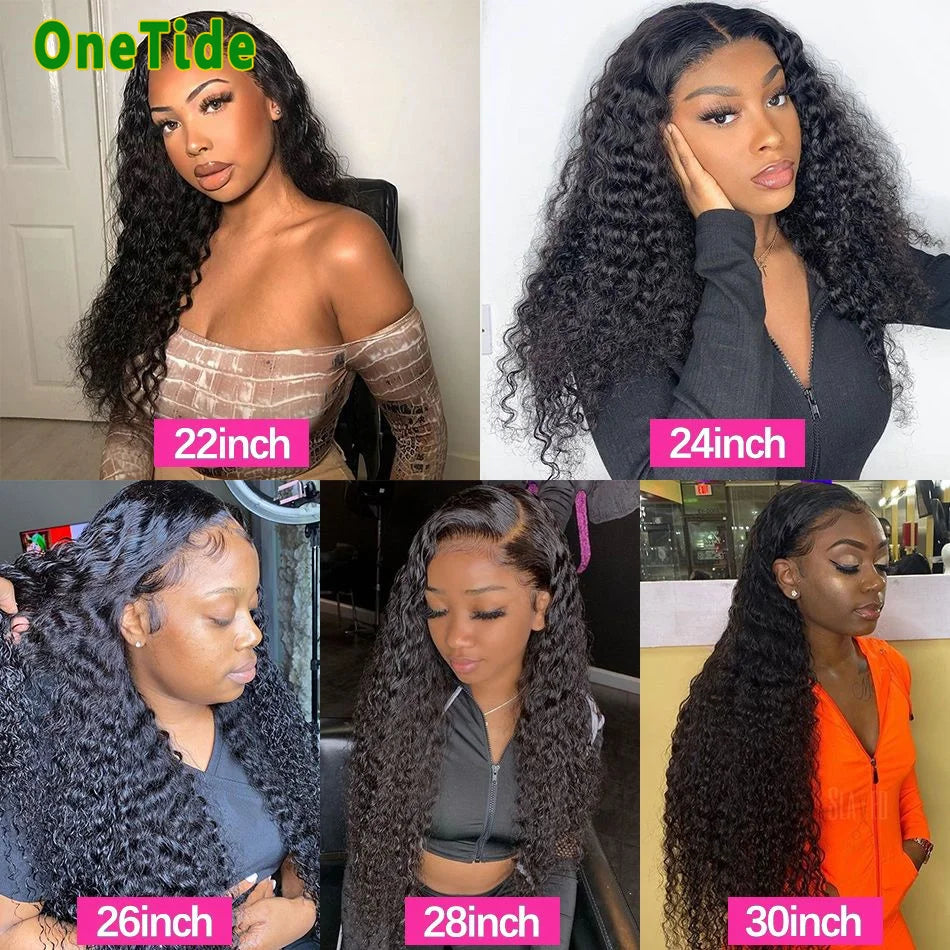 Lace Front Human Hair Wigs Deep Wave