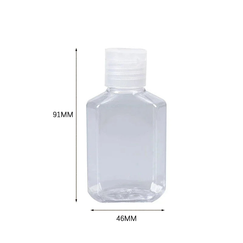 Transparent Bottle With Flip Cap Plastic Hand