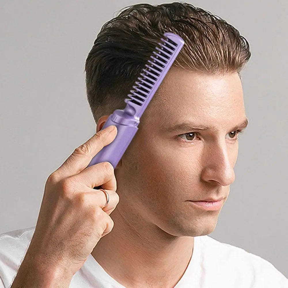 In Lazy Wireless Hair Hot Comb Mini Rechargeable