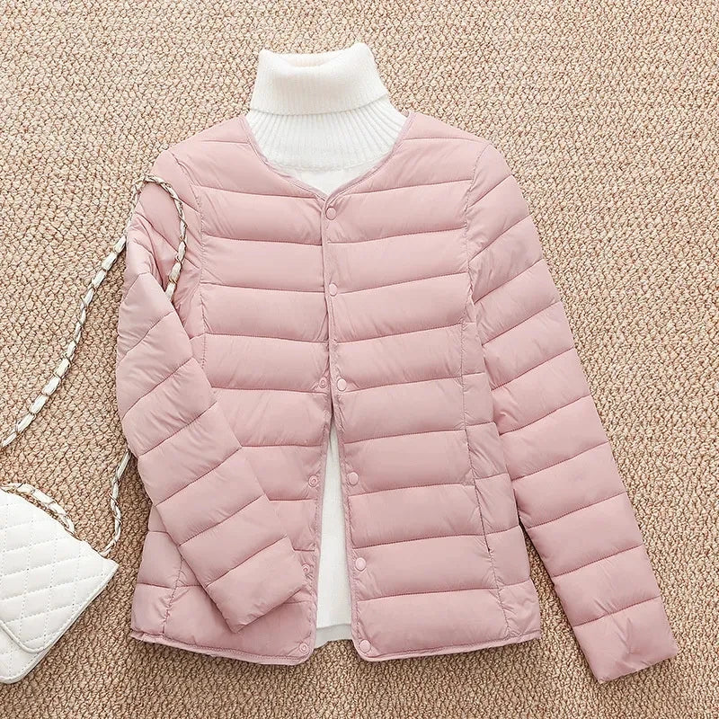 New Women Cotton Jacket Autumn Winter Ultra Light