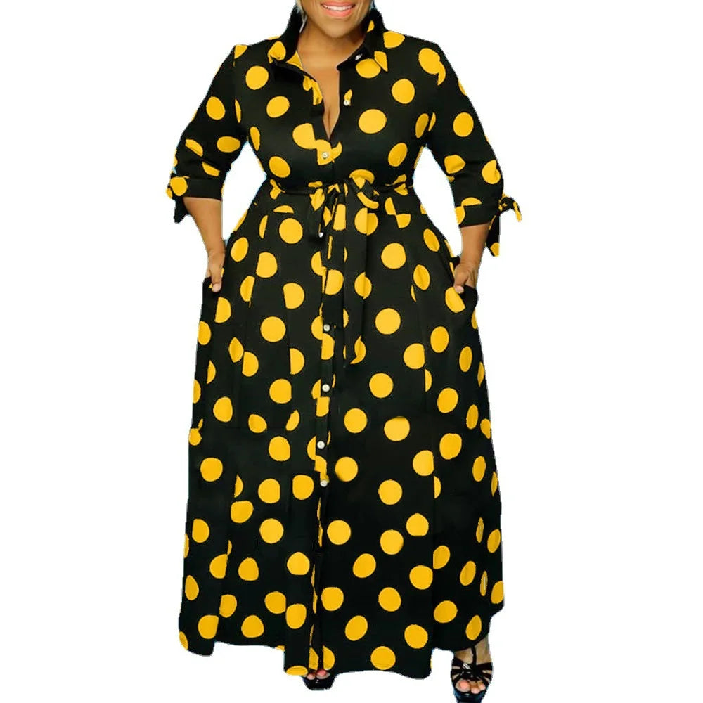 Wmstar Dresses For Women Dot Printed With Pockets
