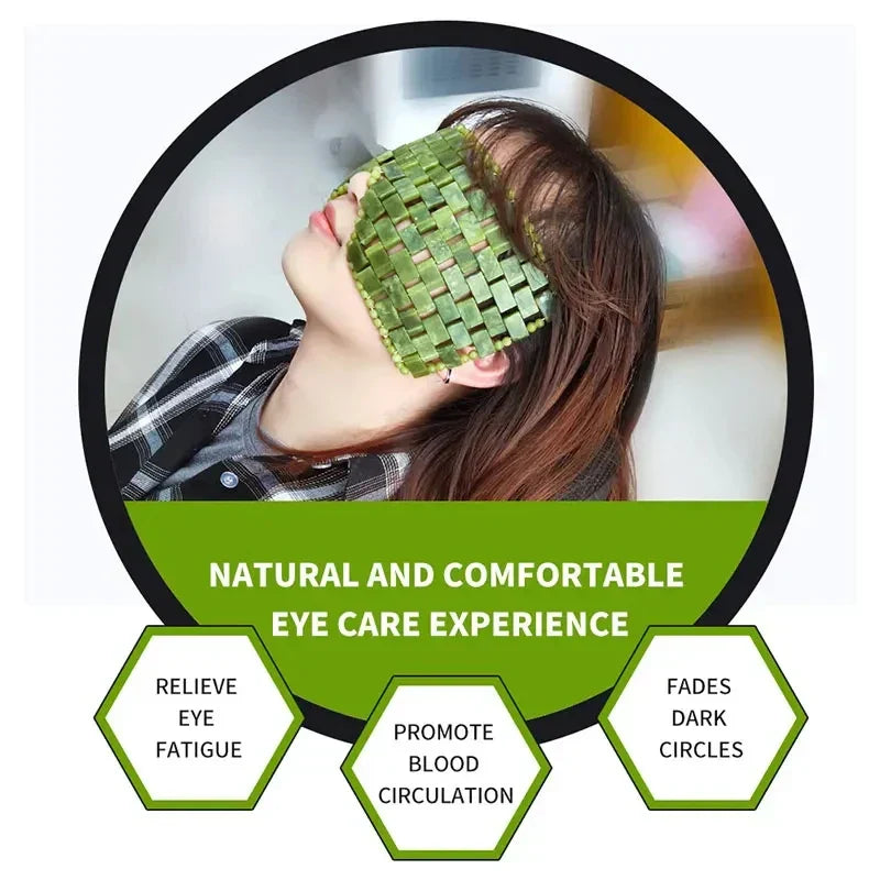 Natural Cooling Jade Eye Mask Facial Pain