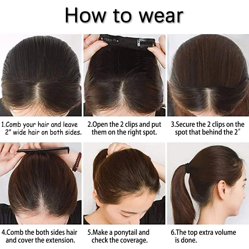 Azqueen Synthetic Cm/Cm Invisible Straight Pads Clip In