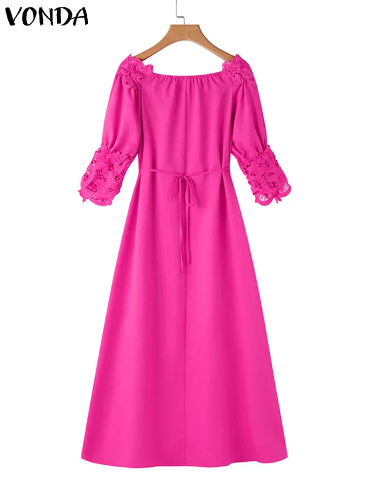 Vonda Women Off Shoulder Maxi Dress Bohemian