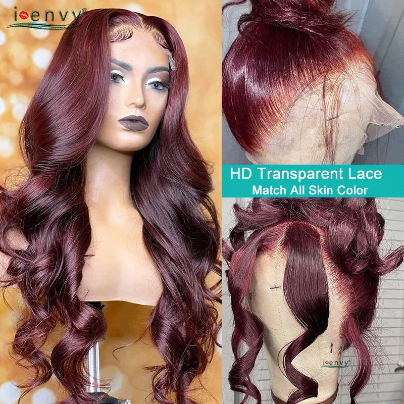 Burgundy Lace Front Wig Body Wave