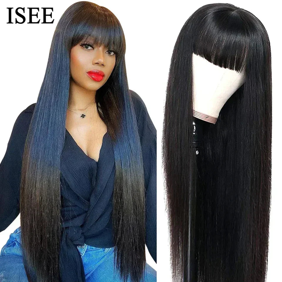 Iseehair Machine Made Sew In Wig Human Hair