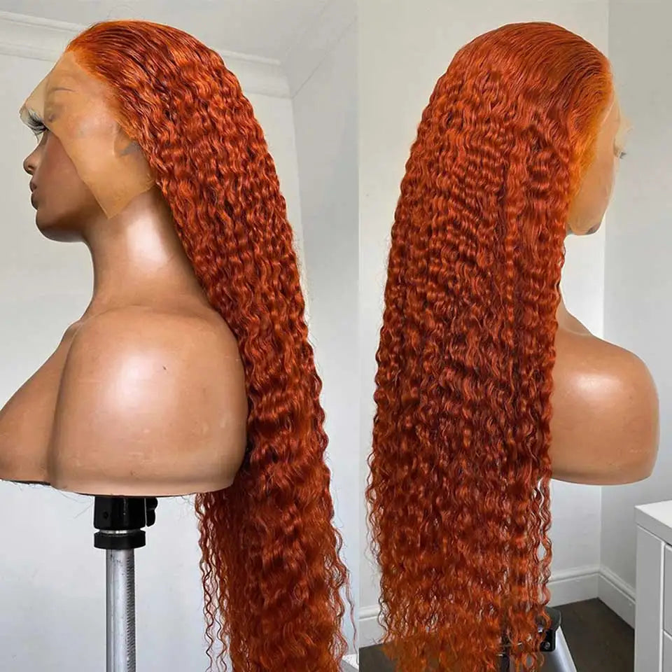 Ginger Full Lace Front Human Hair Wigs Deep
