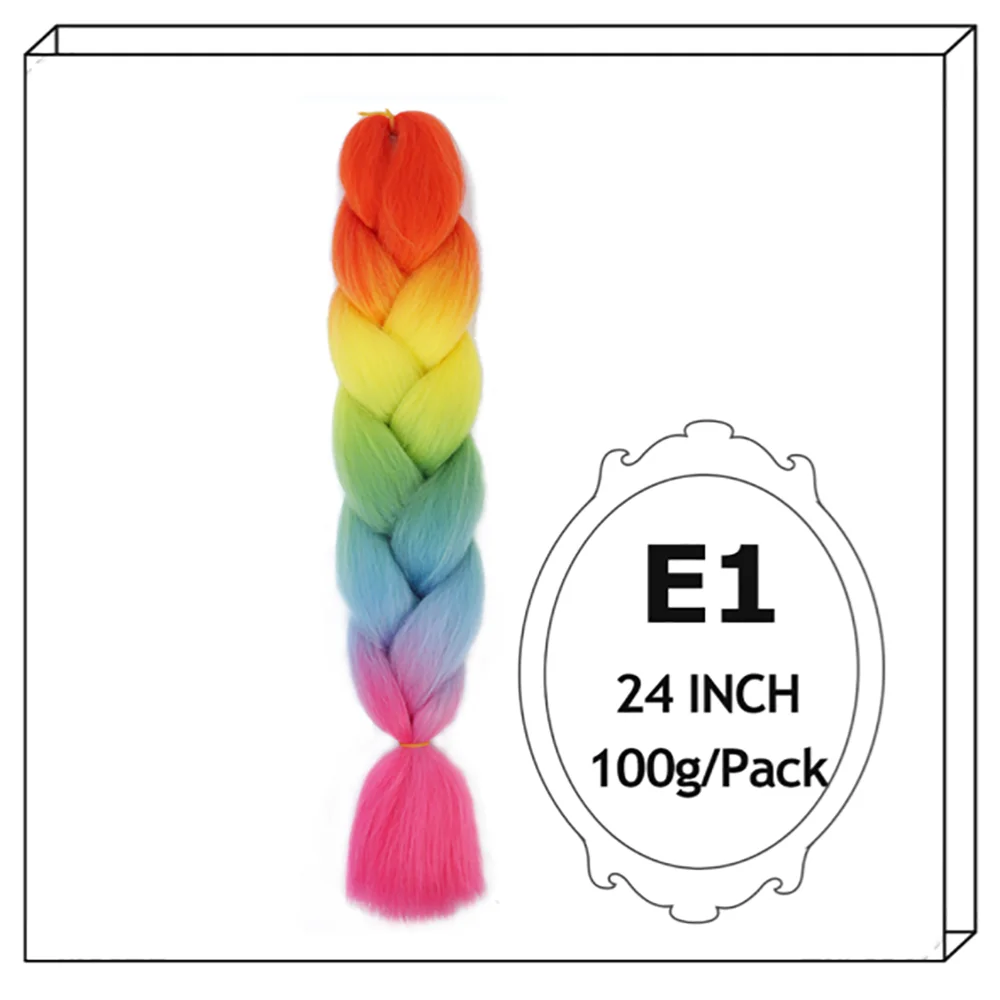 Synthetic Long Jumbo Ombre Braiding Hair For Women