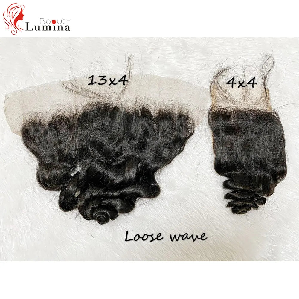 Loose Wave Frontal X Swiss Lace Frontal Ear