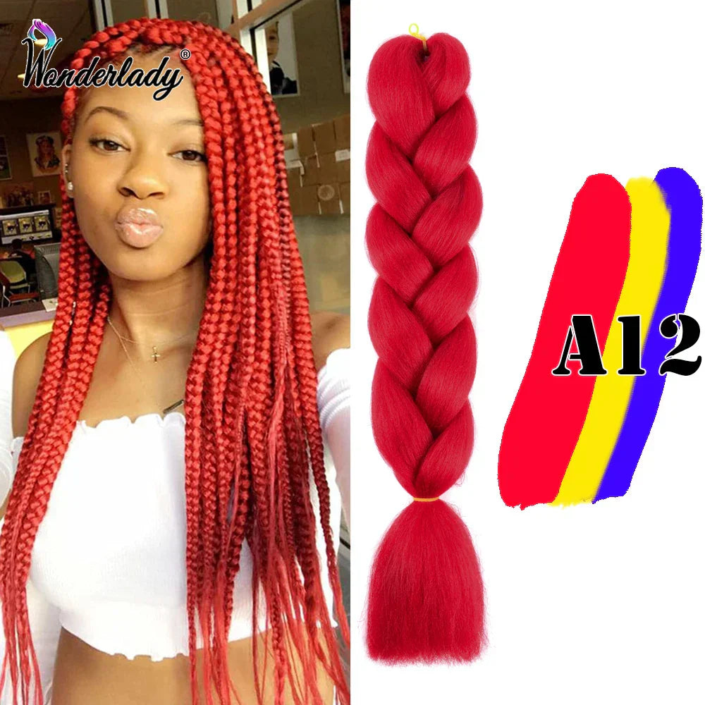Wonderlady Color Long Colored Braiding Hair Jumbo Braids