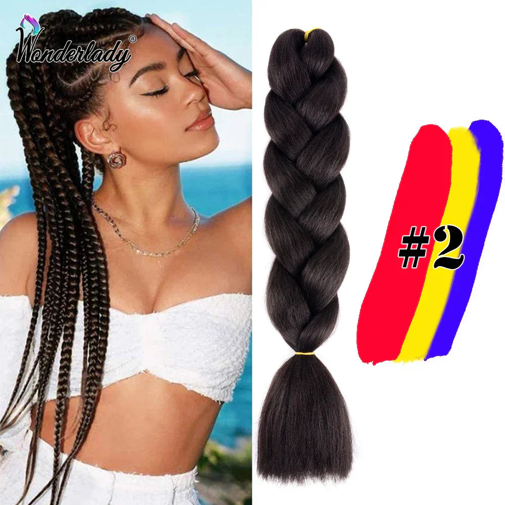 Wonderlady Color Long Colored Braiding Hair Jumbo Braids