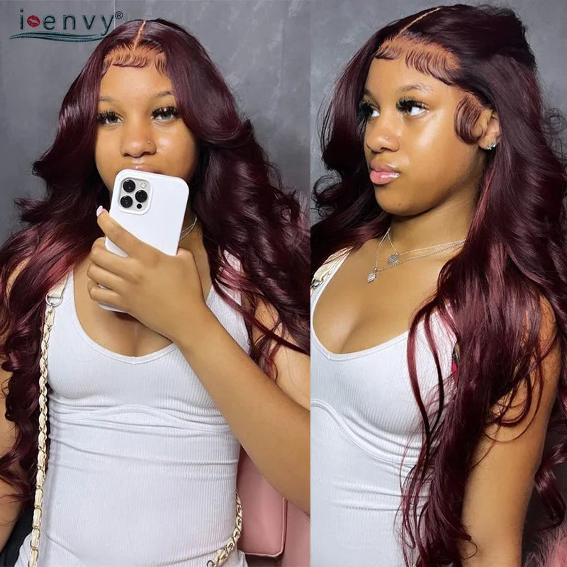 Burgundy Lace Front Wig Body Wave