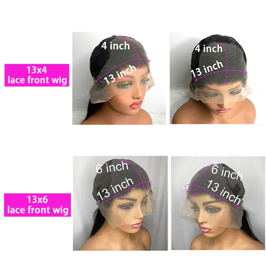 Burgundy Human Hair Lace Frontal Wigs Colored