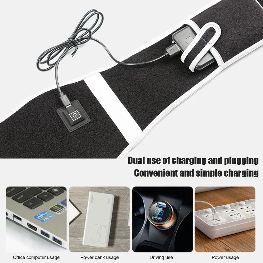 Waist Lumbar Back Pad Belt Heated Massage Back